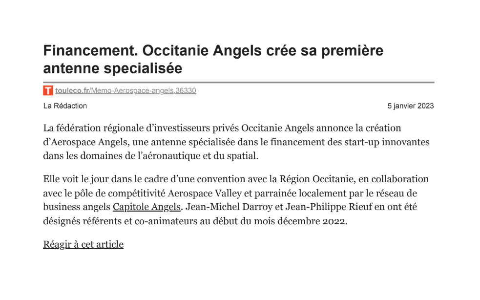 Financement. Occitanie Angels crée sa première antenne specialisée