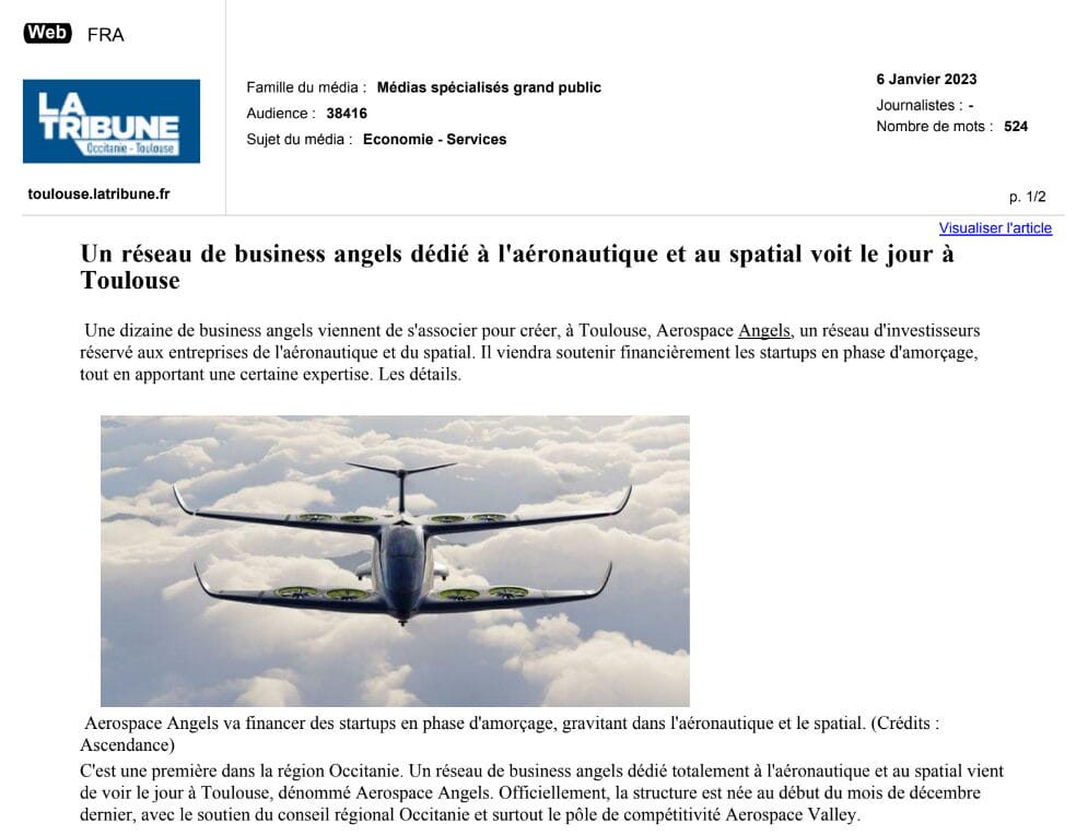 Un réseau de business angels dédié à l'aéronautique et au spatial voit le jour à Toulouse