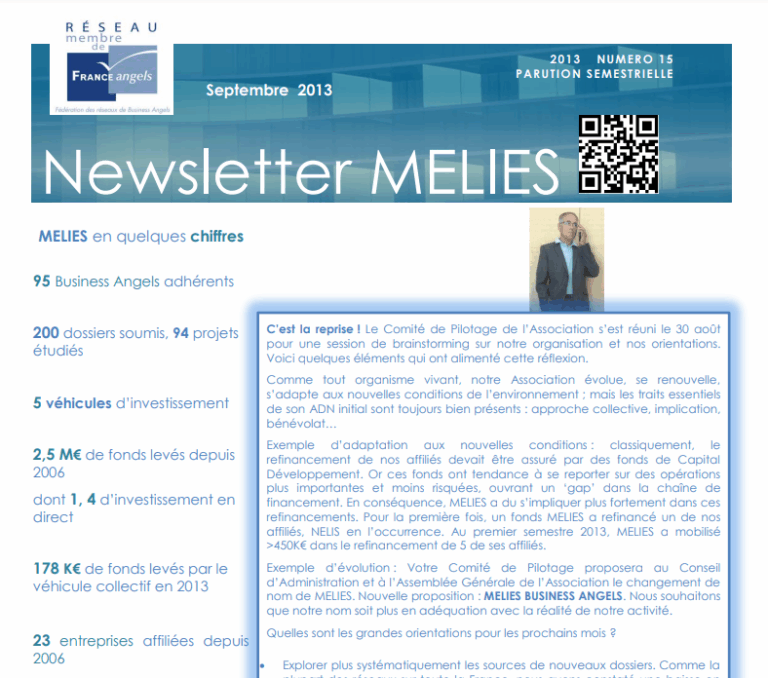 newsletter septembre 2013 MELIES