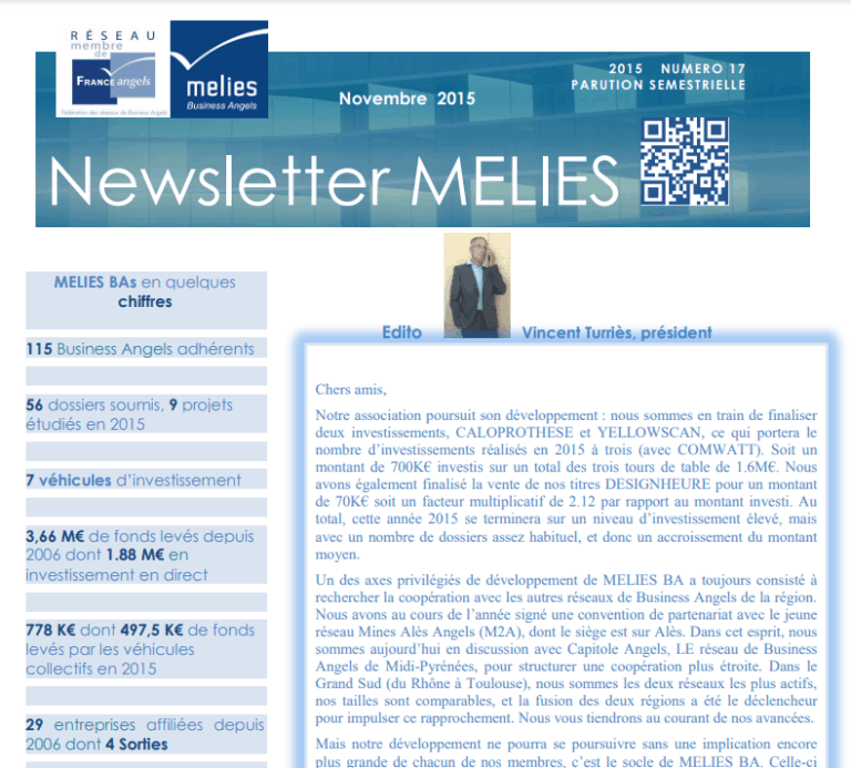newsletter novembre 2015 MELIES