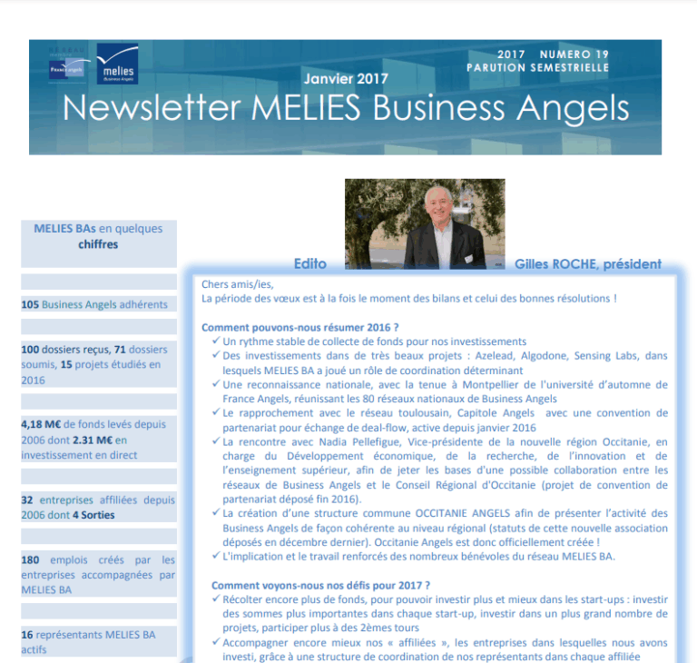 newsletter janvier 2017 MELIES