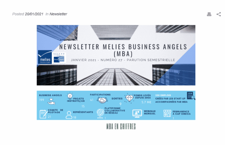 newsletter janvier 2021 MELIES
