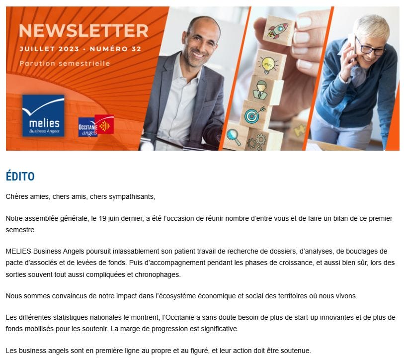 newsletter juillet 2023 MELIES